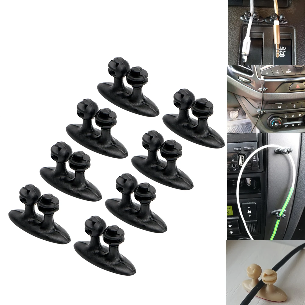 8 шт./компл. приспособление для сматывания кабеля на клейкой основе | Автомобили и