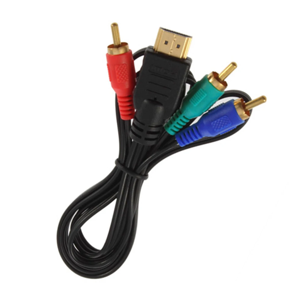 1 м HDMI-совместимый с 3 RCA AV Аудио Видео кабель Шнур адаптер преобразователь для ТВ HD