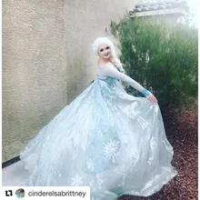 Princess elsa Cosplay Costume for adult women kids elsa cosplay