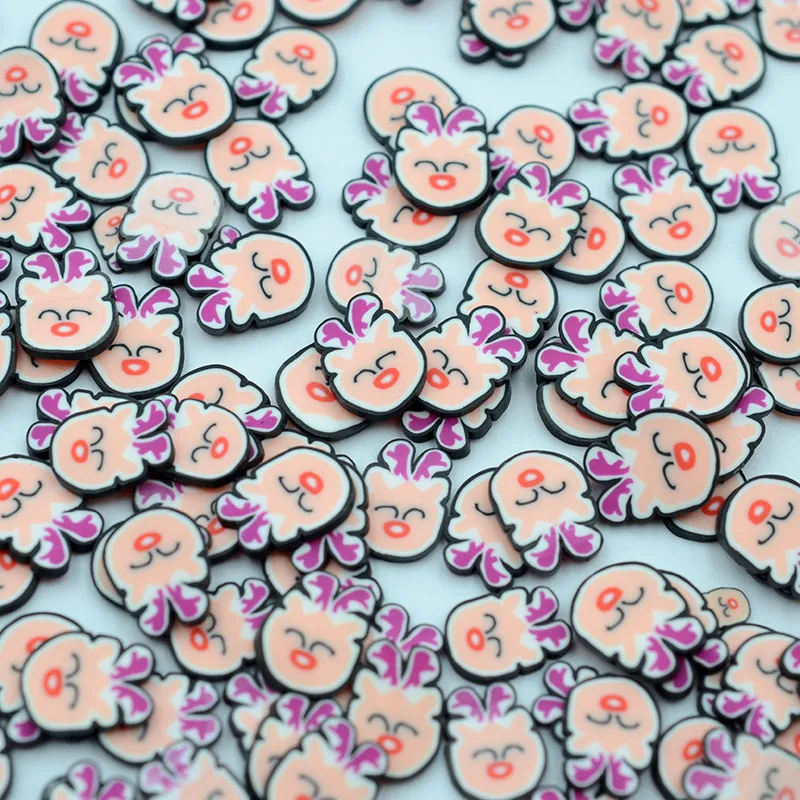 20 г/лот Полимерная глина ломтик Рождественский олень брызгает прекрасный