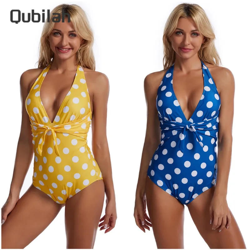 

Women One Piece Swimsuit Polka Dot Lace Sexy Bikini Female Momokini Summer Beachwear Bathing Bodysuit Push Up Swimwear 2021 New