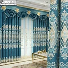 Шторы в европейском стиле для гостиной, столовой, спальни светильник Роскошные шенильные шторы с вышивкой, готовый продукт на заказ