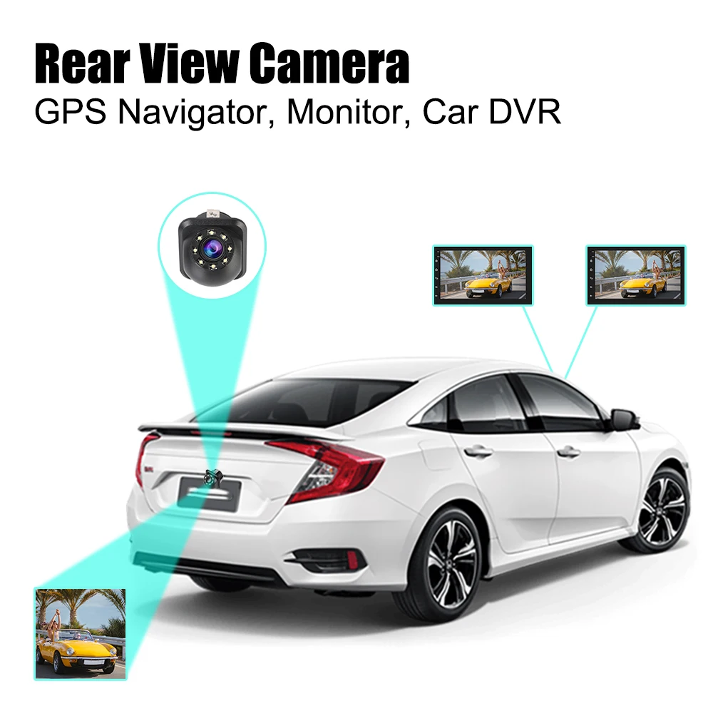 

Parking Monitoring Wide Angle Backup Camera Auto Parking Assistance 8 LED 170° Car Rear View Camera Car Infrared Night Vision