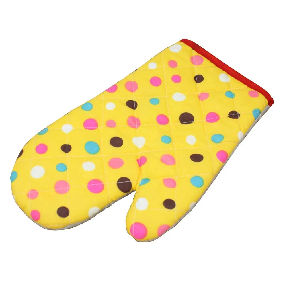 

1 шт. Кухня красочные Смешанный хлопок защитный теплоизоляция практическая для выпечки с принтом горошек моющиеся прихватка на каждый день