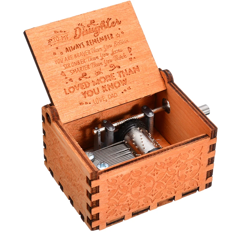 1 шт папа дочке &quotВы любимы больше чем вы знаете&quot Деревянная Классическая