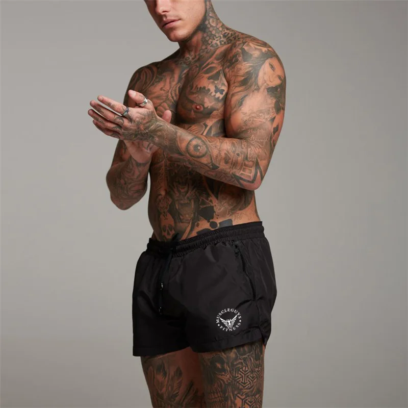 

Summer Mens Gym Training Shorts Men Sports Casual Clothing Fitness Workout Running Quick-drying Compression Shorts Athletics