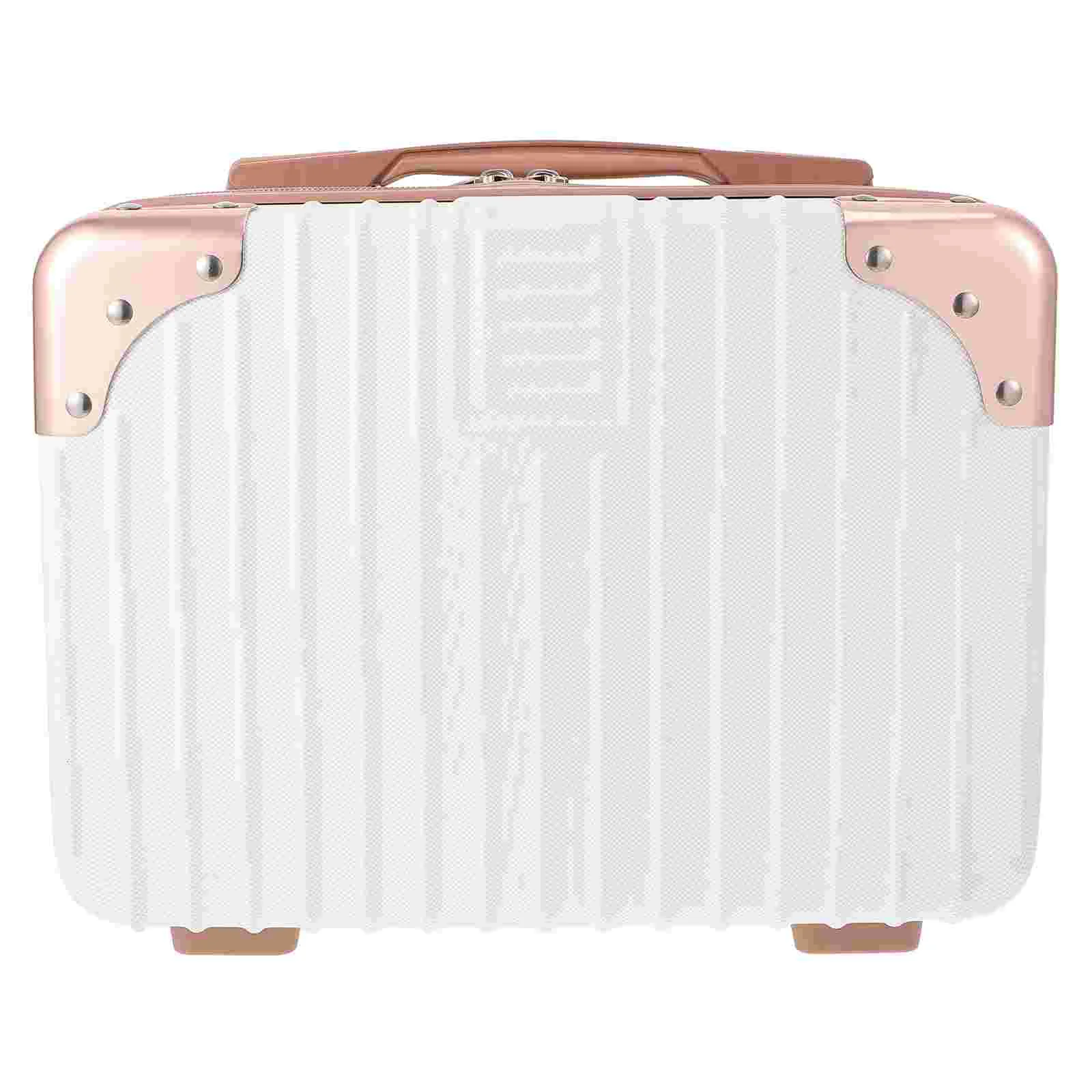 

1Pc Storage Suitcase Portable Cosmetic Case Makeup Handheld Suitcase