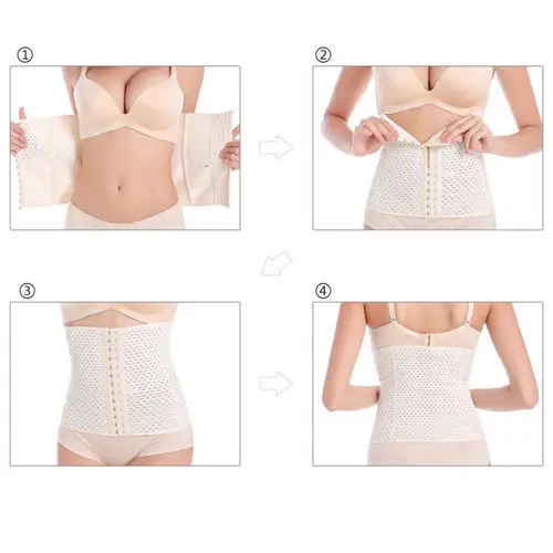 

Plus Size XXL Women Waist Trainer Latex Cincher Girdles Shapewear Slimming Belt Body Shaper Fitness Corset Sheath