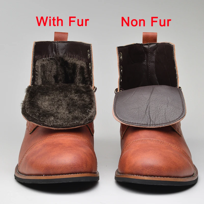 Мужские ботинки RAOGOIX из искусственной кожи на шнуровке в винтажном британском