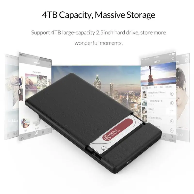 ORICO 2578C3-G2 HDD, чехол-корпус 2,5 дюйма SATA к USB 3,1 Gen 2 type C внешний жесткий диск ssd-бокс 10 Гбит/с 4 ТБ HD UASP