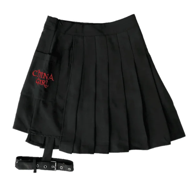 Юбка Ruibbit с вышивкой для девушек Женская юбка завышенной талией и кольцом модная