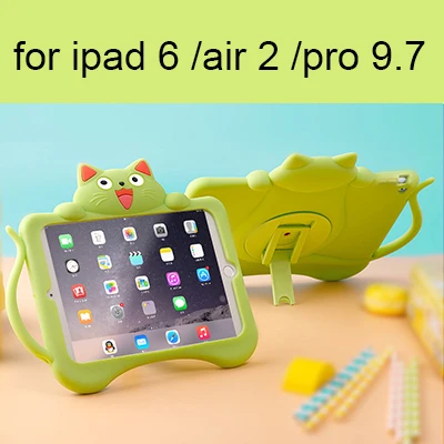 G for ipad air 2 Милый 360 Вращающийся детский чехол для iPad mini 4 Air 1 2 5 6 мягкий силиконовый резиновый чехол для планшета с рисунком кота для IPad 2, 3, 4 - Цвет: G for ipad air 2