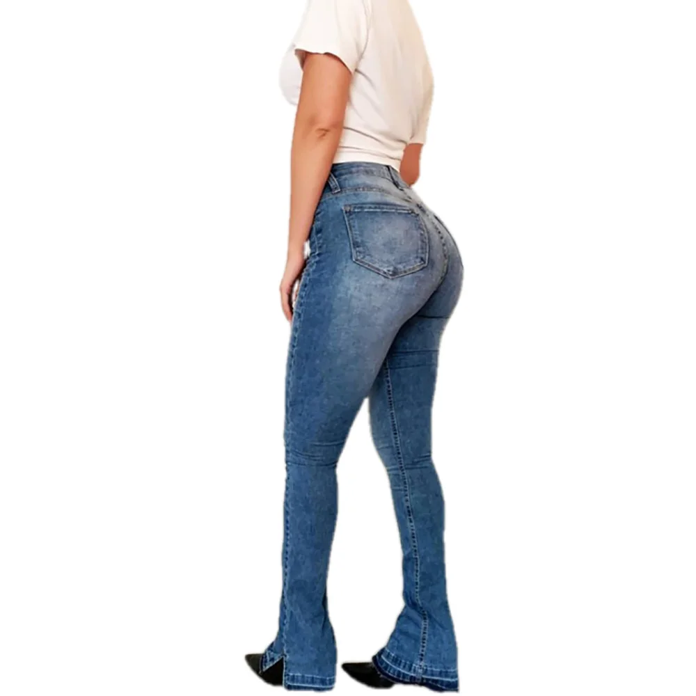 

Women's Trousers 2021 Spring Autumn Retreat Y2K versatile stretch high waist tight slim women jeans trousers