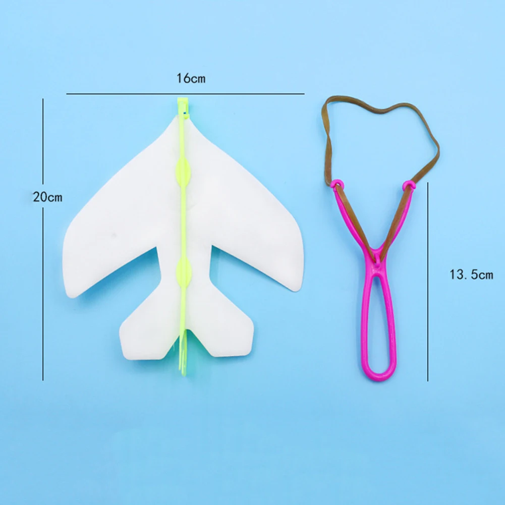 

2020 New Airplane Toy Kids LED Light Catapult Airplane Toy Launcher DIY Sling Glider Plane Kids Education Toy For Xmas Gift
