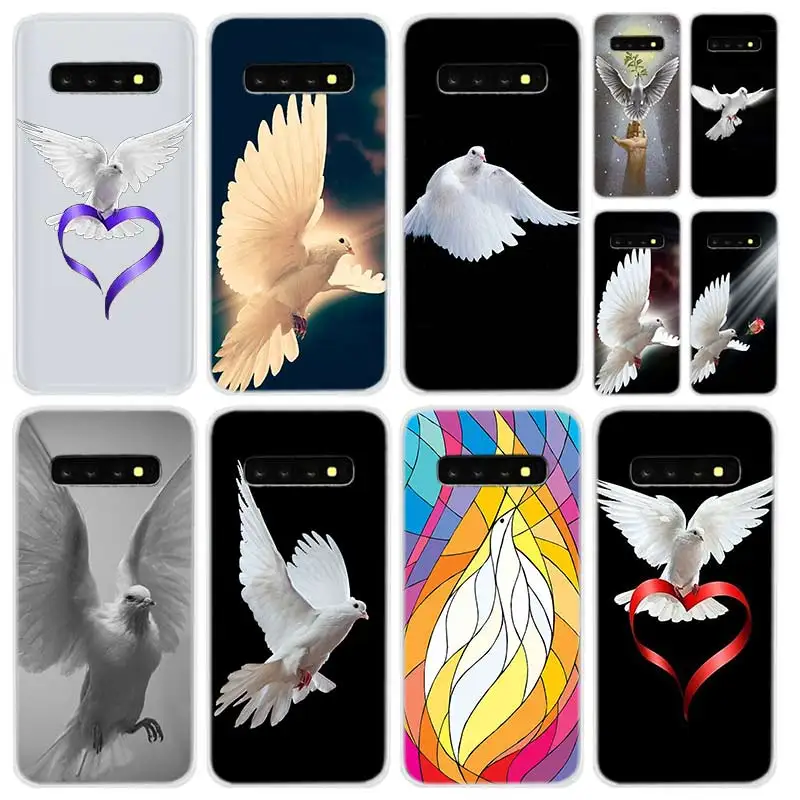 

Soft Silicone Case For Samsung Galaxy S21 S20 Uitra S10 S9 S8 Plus Lite Ultra S20fe S10e S7Edge Pigeon of peace
