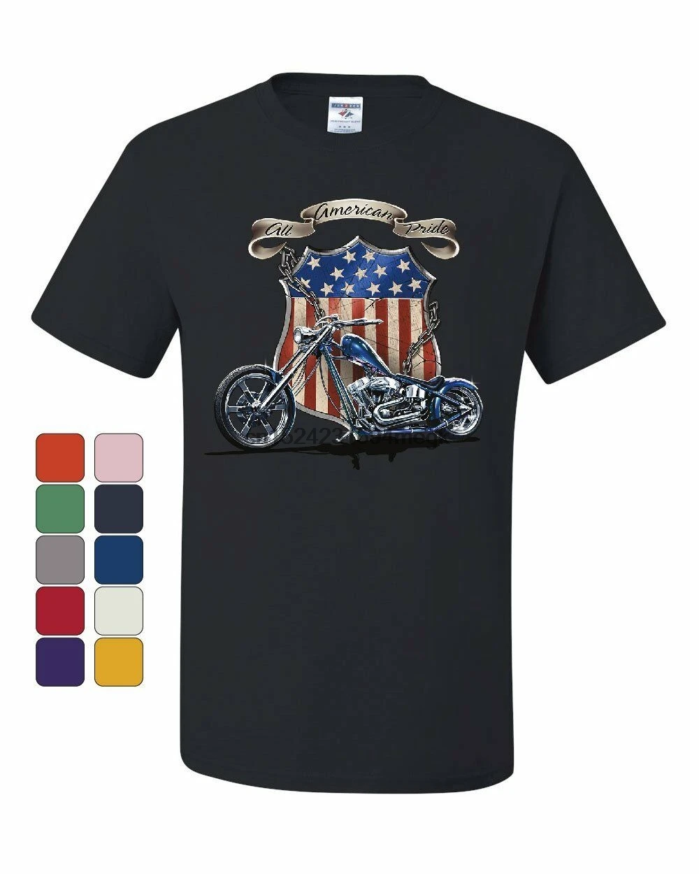 Футболка All American Pride Route 66 Байкерская Чоппер| |