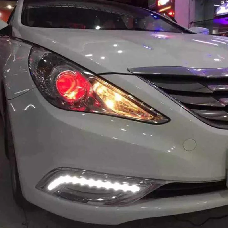 Автомобильные дневные ходовые огни для hyundai Sonata 8 2011 2012 2013 2014 водонепроницаемые