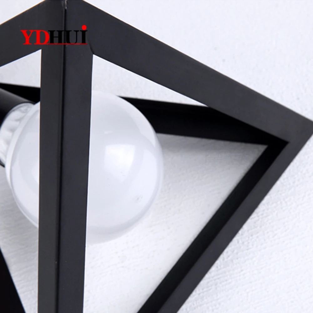 

1pc Geometric Pendant Light Simple Iron Ceiling Hanging Lamp for Bedroom Cafe JDH99