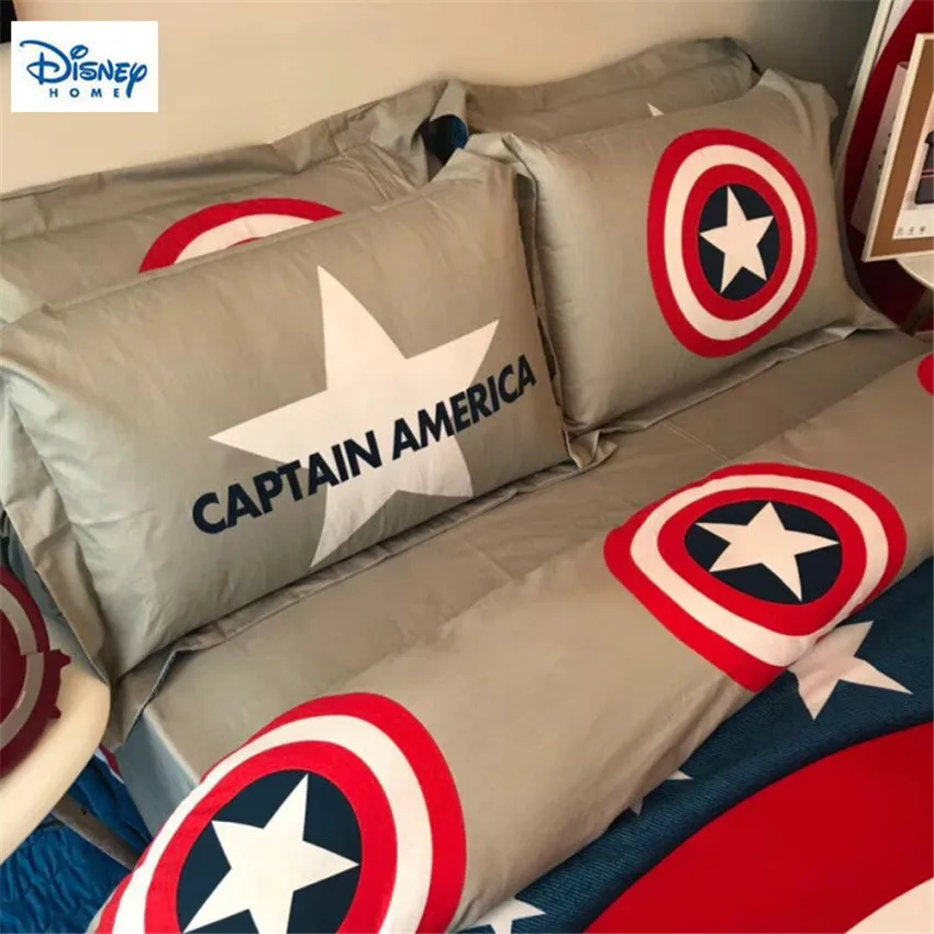 Disney с изображением героев фильма Марвел мстители Комплект постельного белья 3d