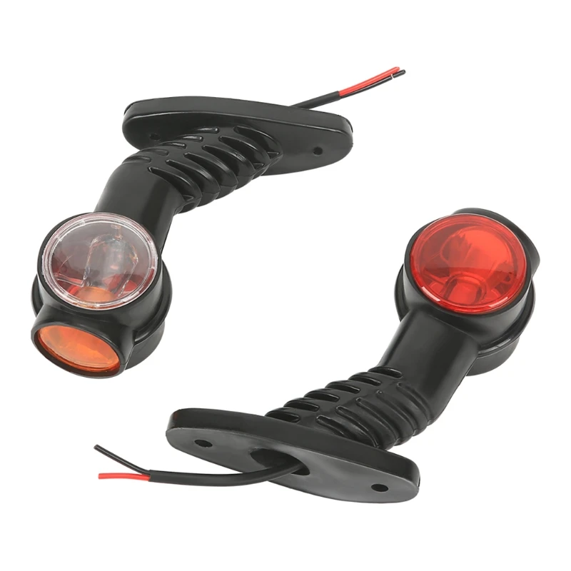 

1 Pair Trailer Side Marker Light Bright LED Easy Install Lamp Accessories for Driver Passenger Safety J60F