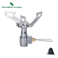 boundless voyage camping titanium gas stove outdoor ultralight cooking burner furnace only 26g