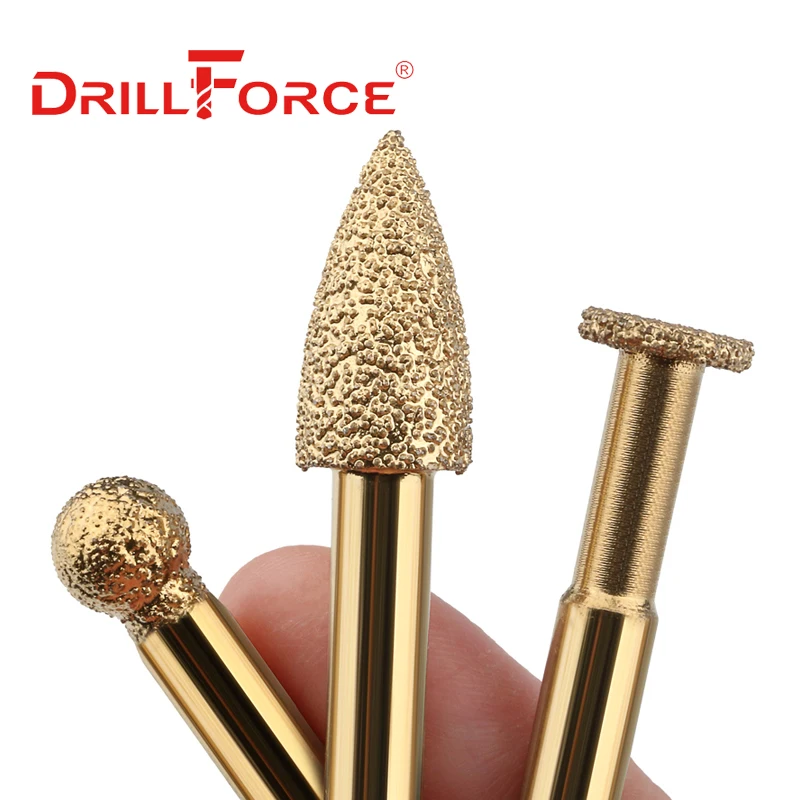 Drillforce вакуумная паяная алмазная шлифовальная головка вращающаяся Шлифовальная