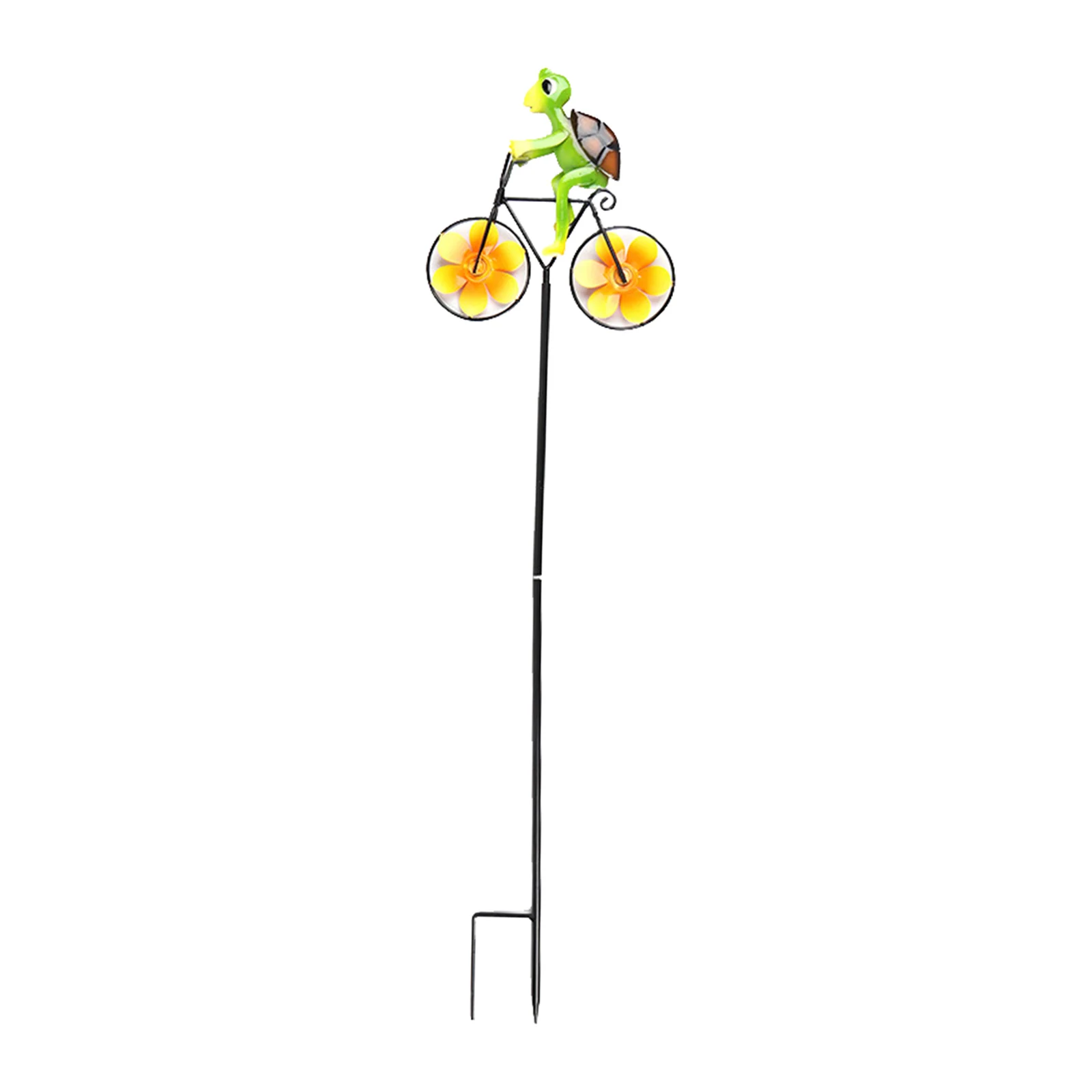 

Lovely Durable Whirligig Tortoise Riding Bike Windmill Garden Decor Pinwheel Toys Weather Resistant For Garden