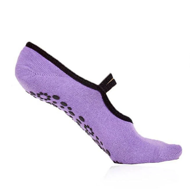 Женские бандажные носки из чистого хлопка для йоги нескользящие спортивные с