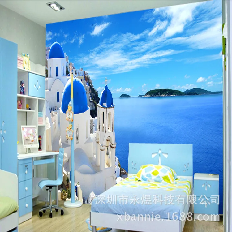 3D обои для спальни средиземноморские фон телевизора в гостиной ПВХ большая