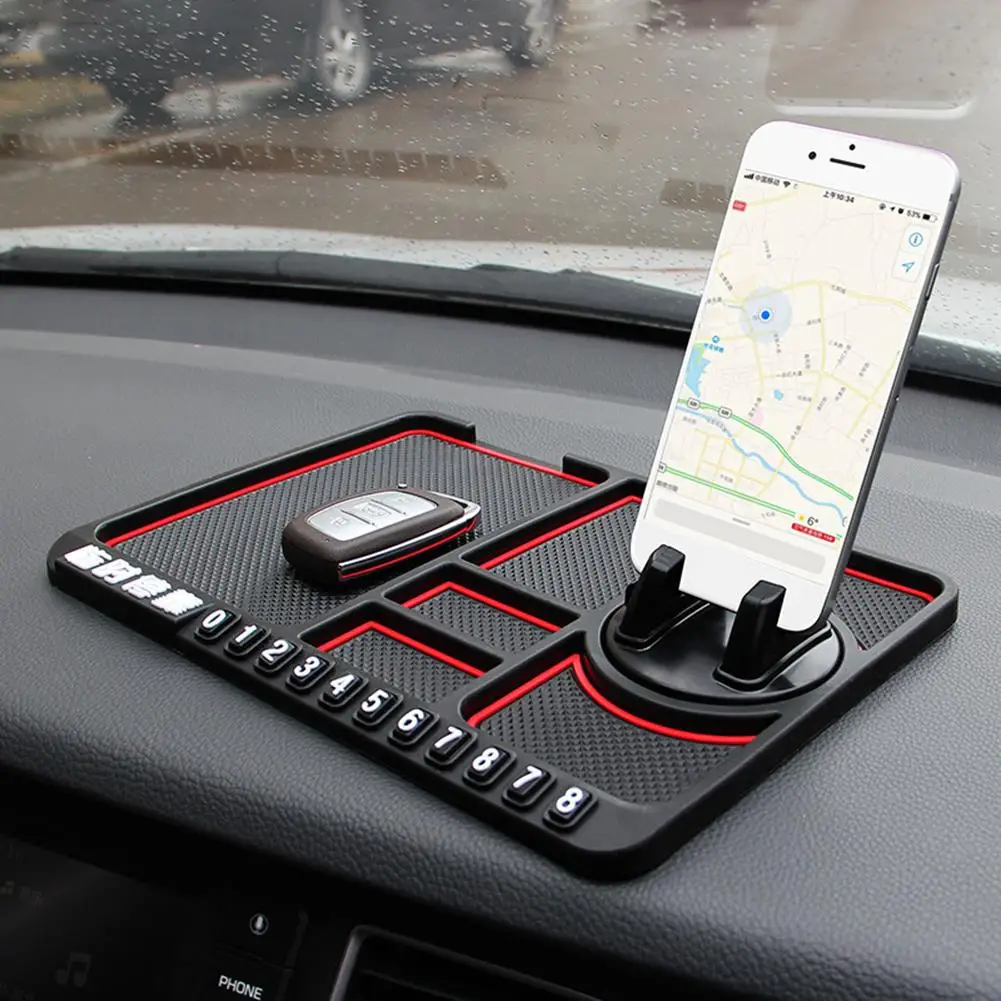 

Car Anti-Slip Mat Pad Auto Silicone Phone Holder Stand Non Slip Sticky Anti Slide Dashboard GPS Mount Bracket Parking Card