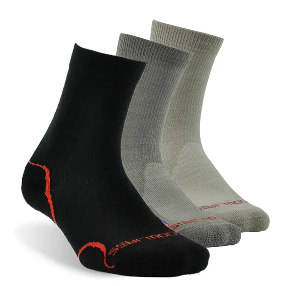 3 pair mix color Носки из мериносовой шерсти, ZEALWOOD Athletic cushit Crew hiking& походные носки, 1/3 пар - Цвет: 3 pair mix color