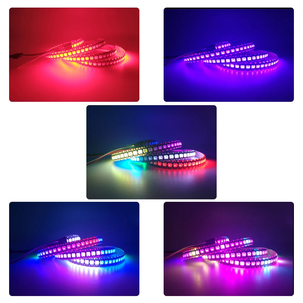 

WS2812B Led Strip Waterproof/ No Waterproof 60Leds/m WS2812 Smart RGB Led Light Strip DC5V 1m/2m/3m/4m/5m