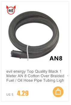 Evil energy AN10 1 метр из нержавеющей стали со шлангом для масла шланг с 0 градусов 90 градусов поворотный концевой фитинг шланга установлен