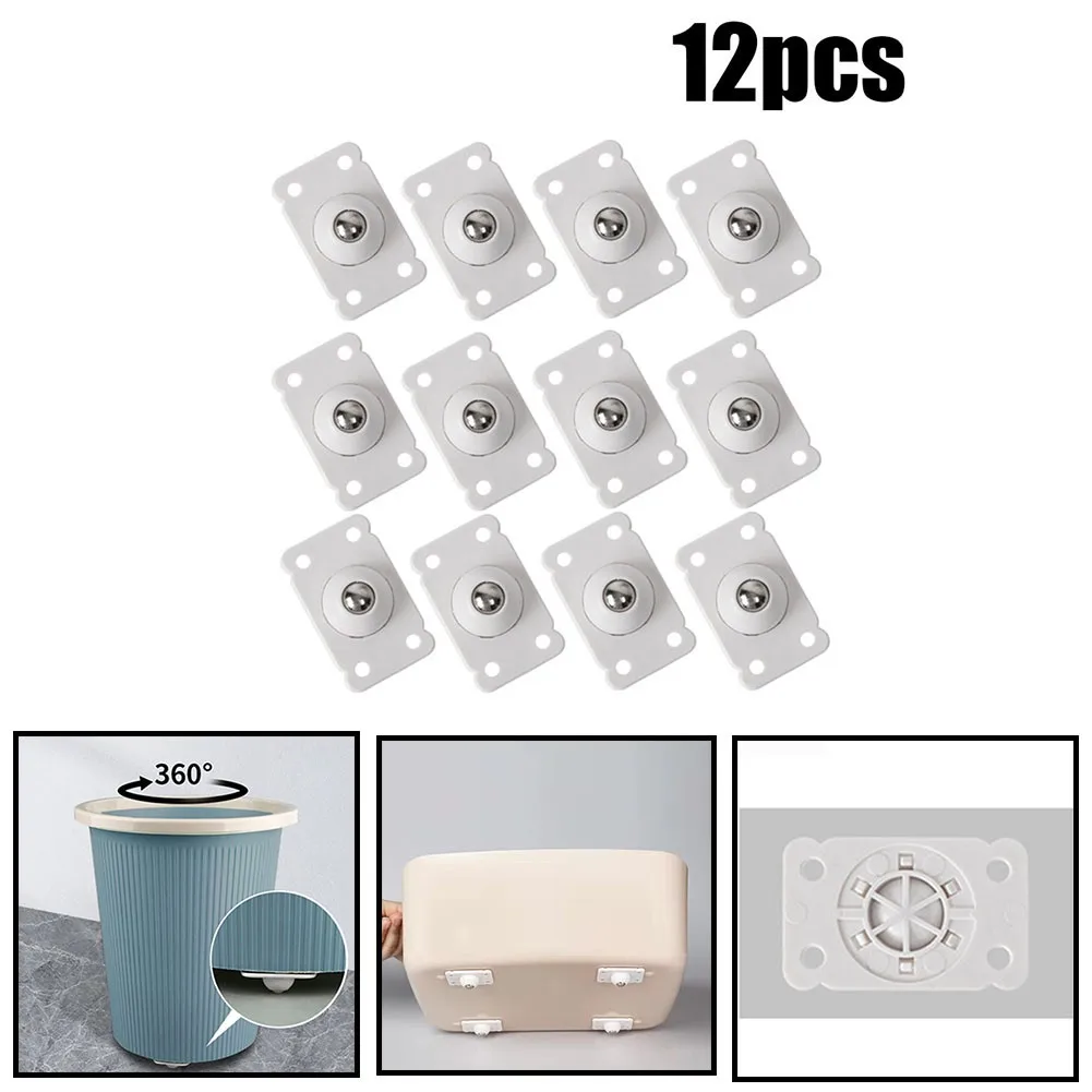 

4/8/12pcs Wheels For Stainless Steel Roller Self Adhesive Furniture Caster Load-bearing Universal Wheel 360 Degree Free Rotation
