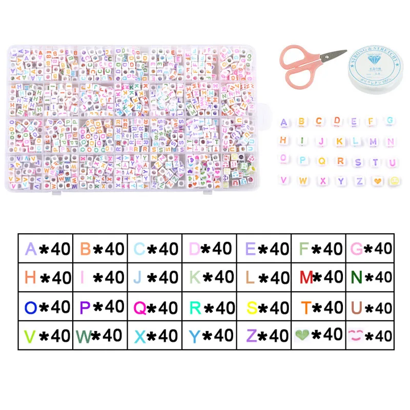 

28 Cells Czech Acrylic Letter Square Beads Belt Box Set Seedbeads Waist Belly Chain For DIY Beads For Needlewolk Jewelry Making