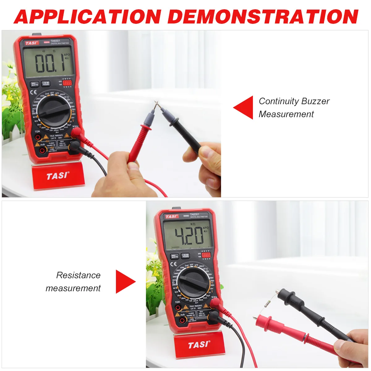 

TASI TA8301 Digital Multimeter Tester True RMS Multimeter Multifunctional Tester Voiced Readings OHM NCV Voltage Meter