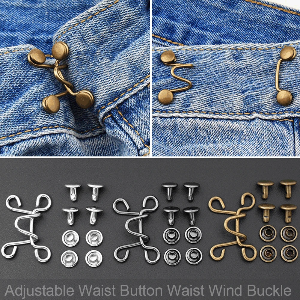 Невидимая Регулируемая кнопка для одежды и джинсов идеальная посадка сделай сам
