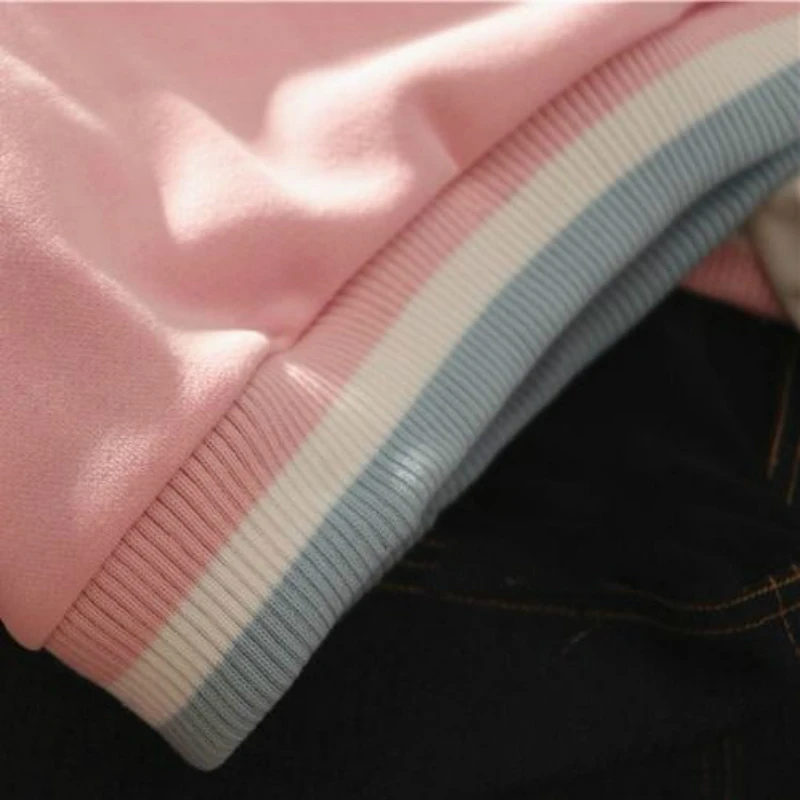 Женский свитшот с вышивкой в стиле Харадзюку осенне-зимний топ Корейском милый