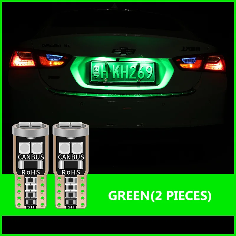 T10 W5W светодиодный светильник CANBUS для парковки для Nissan Qashqai J11 X-Trail t31 t32 kicks Tiida Pathfinder Murano Note, Juke - Испускаемый цвет: Green