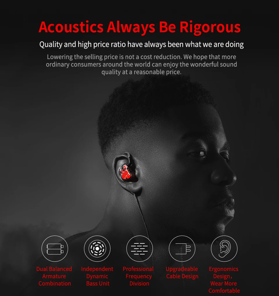 KZ ZS10 4BA с динамическим гибридным наушником в ухо HIFI Monito спортивные наушники для бега гарнитура вкладыши KZ ZSN/AS10/AS06 CCA C10