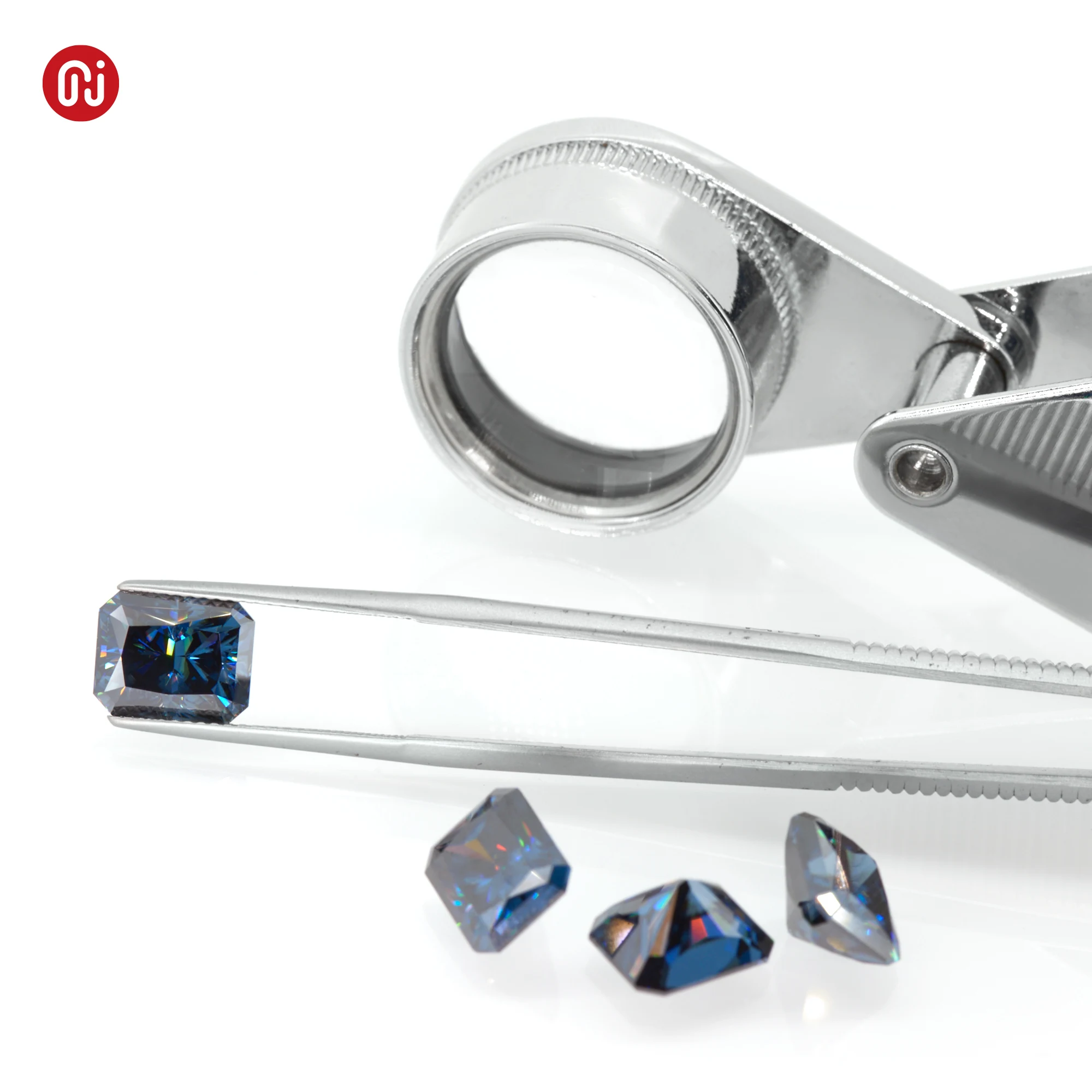 GIGIGAJEWE Moissanite заказной Сияющий Темно-синий цвет VVS1 естественный рост свободный