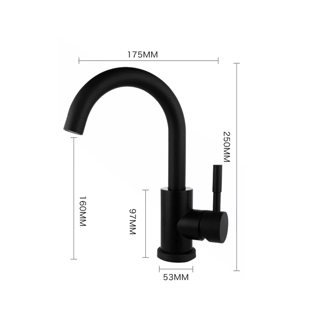 Черный спрей для краски ручка из нержавеющей стали горячая и холодная вода 360