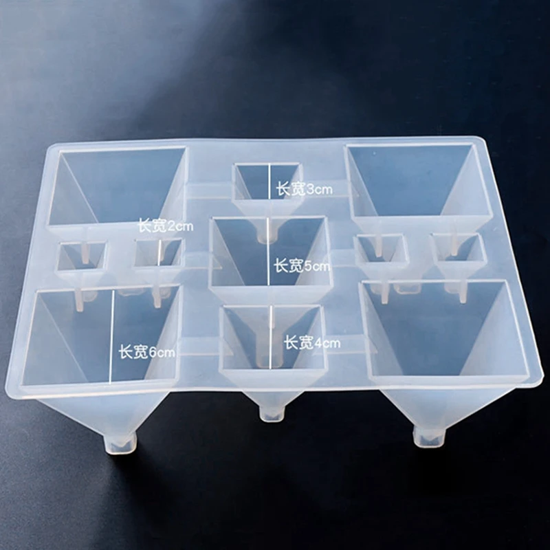

Round Silicone Mold DIY Jewelry Pendant Mould with 2Pcs Conical Pyramid Crystal Silicone Resin Molds