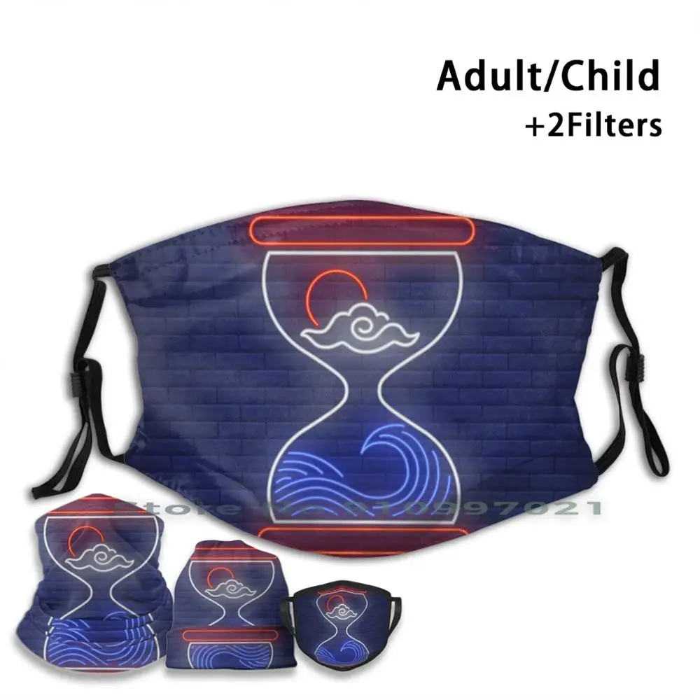 Неоновая маска #14 с индивидуальным дизайном для детей и взрослых фотофильтр