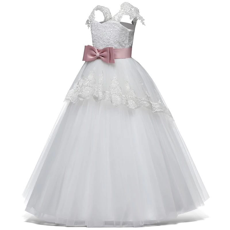 Girls Christmas Formal Dress Elegant Long Prom Dresses For Children Princess Wedding Party Embroidery Gowns Age 6-14Y | Детская одежда