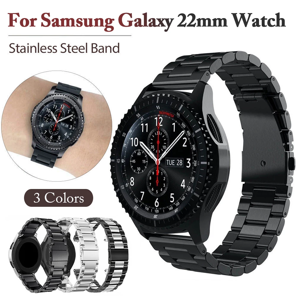 

General 22mm Metal Stainless Steel Strap Watch Band For Fossil Gen 5 Gear S3 Galaxy Watch 46mm Quick Release Nearby