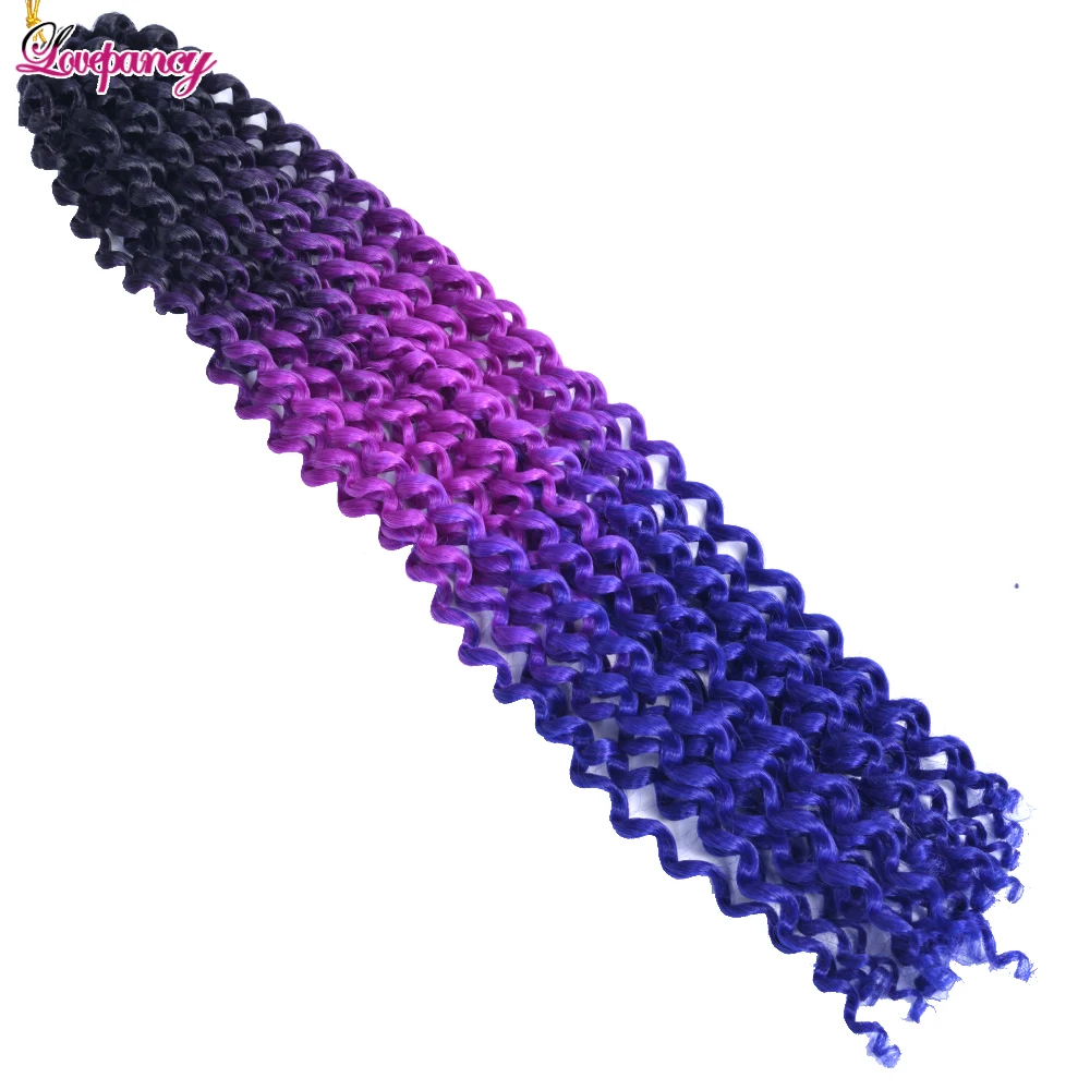 

Passion Twist Crochet Hair 18Inch Long Ombre Braiding Hair Extensions Synthetic Curly Braids Hair 22Strands/Pack Purple Hot Sale