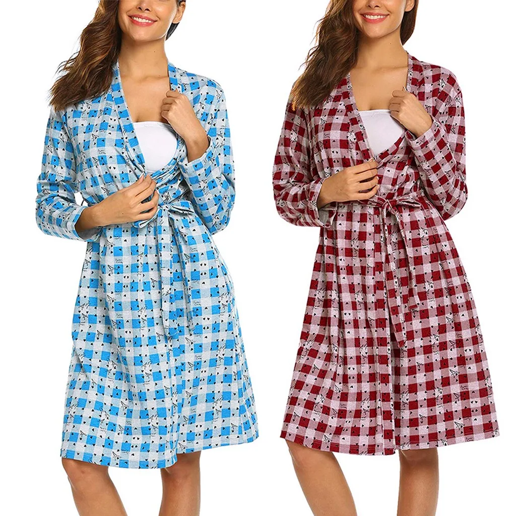 Модное модное платье для беременных размера плюс с длинным рукавом и v образным