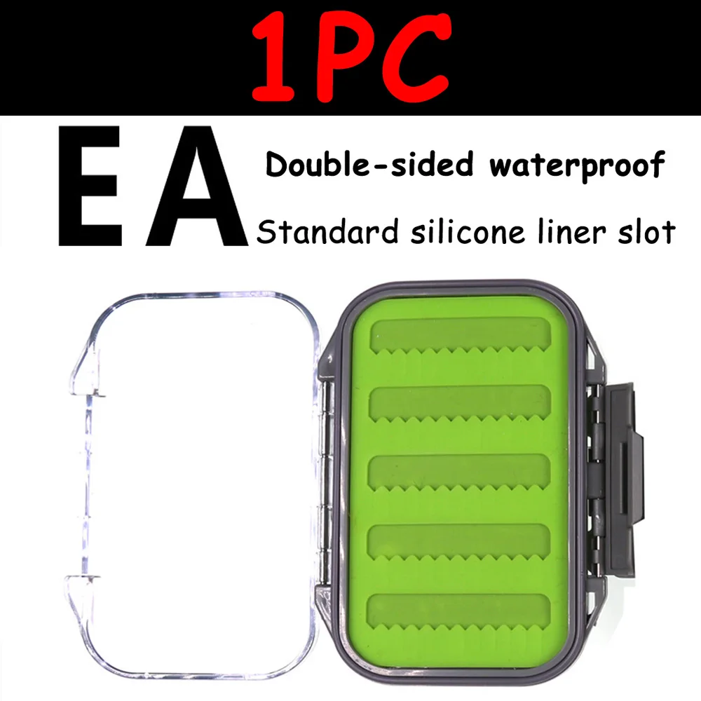 Type EA 1PC Bimoo 1 шт. Новая Водонепроницаемая коробка для рыболовных приманок сухая/влажная/Nymph коробка для хранения с силиконовой щелевой двухсторонней крючком Fly Bait коробки - Цвет: Type EA 1PC