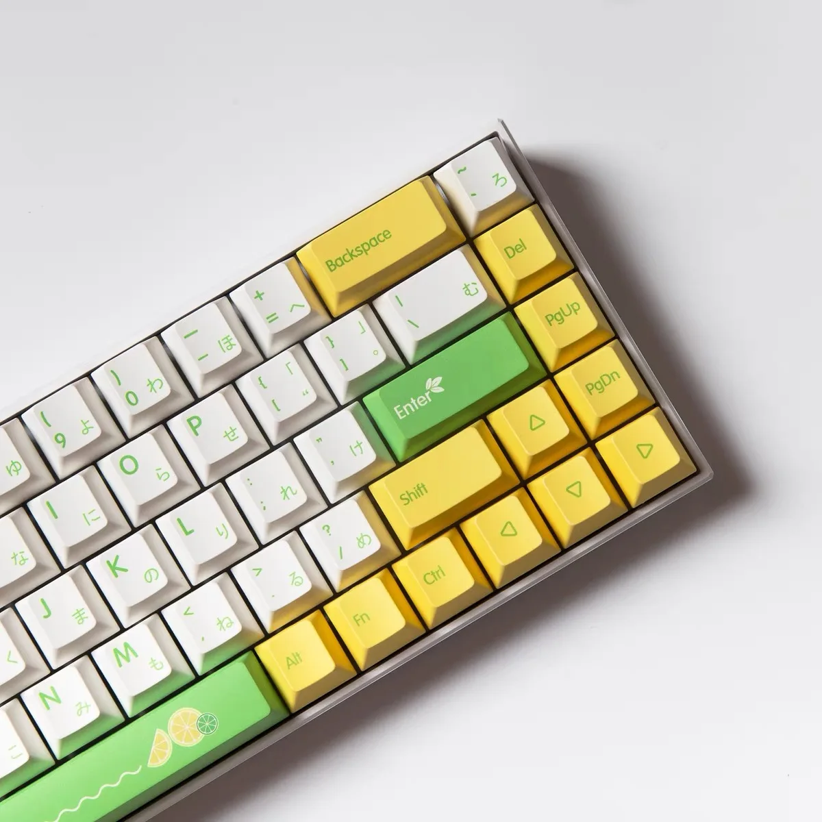 

139 Keys/set Lemon Theme PBT Dye Subbed Key Caps For MX Switch Mechanical Keyboard Cherry Profile Keycap For 68 84 96 980M